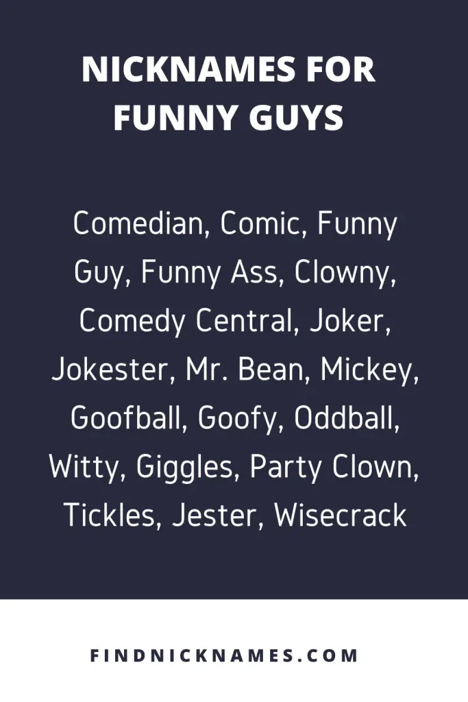 70 Really Cool Nicknames For Funny Guys — Find Nicknames 6217