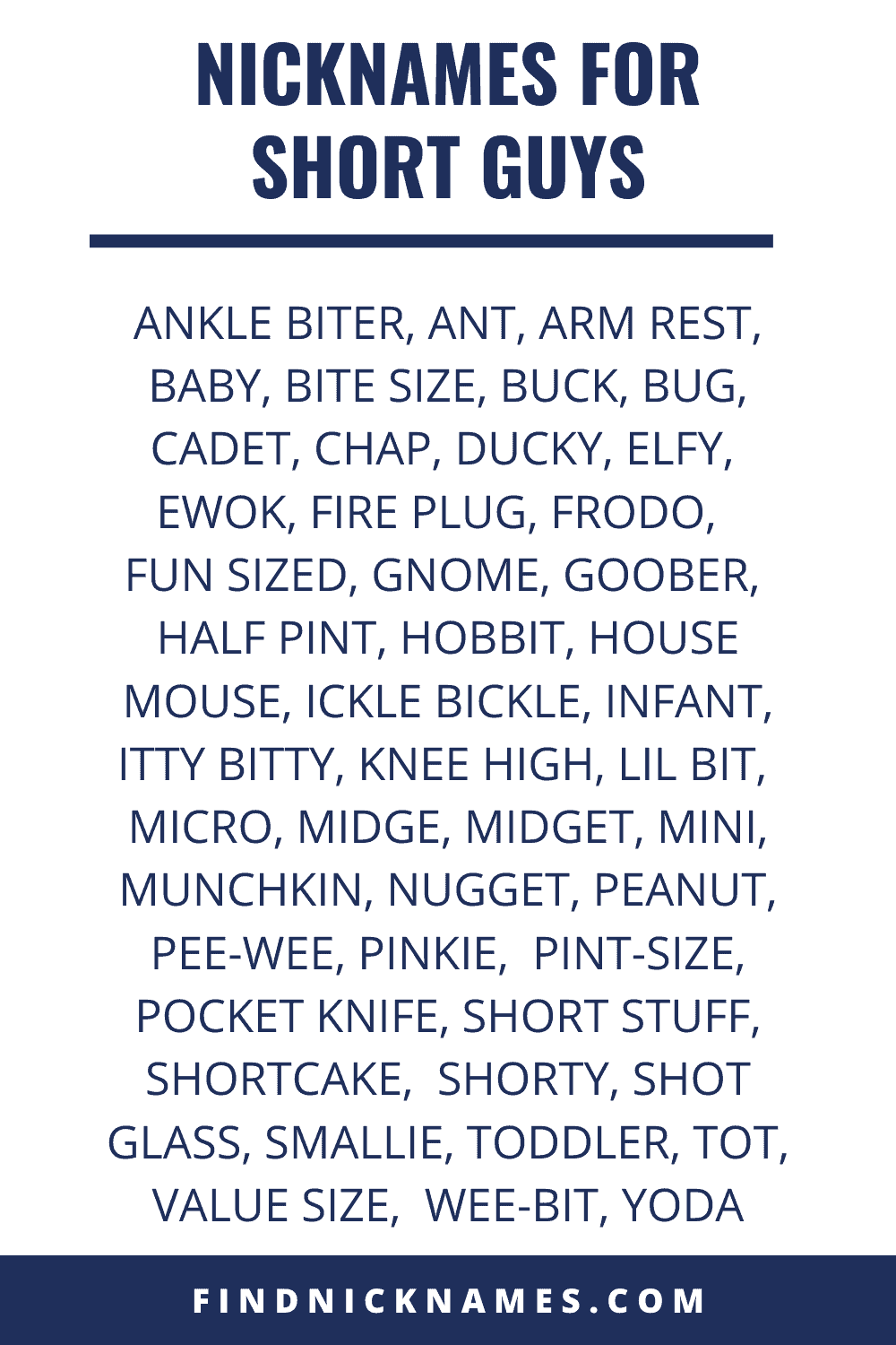 170 Brief Nicknames For Short Guys Find Nicknames