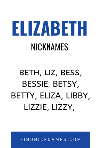 Elizabeth Nicknames