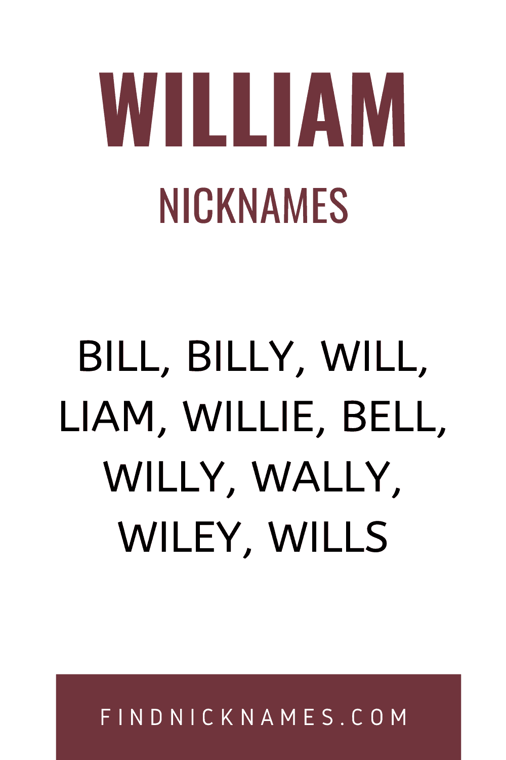 What Is Bill Nickname For