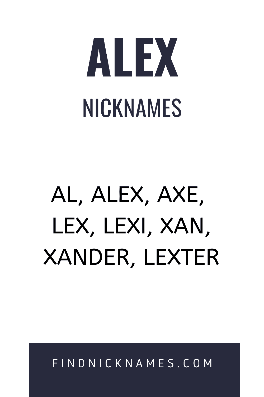 What Is A Good Nickname For Alex