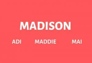 Nicknames for Madison