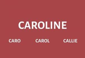 Nicknames for Caroline