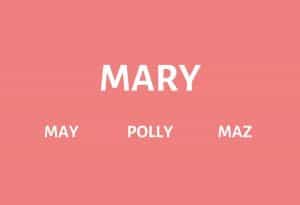 Nicknames for Mary