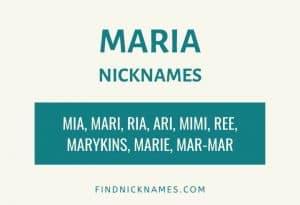 Maria Nicknames