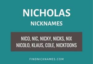 Nicholas Nicknames