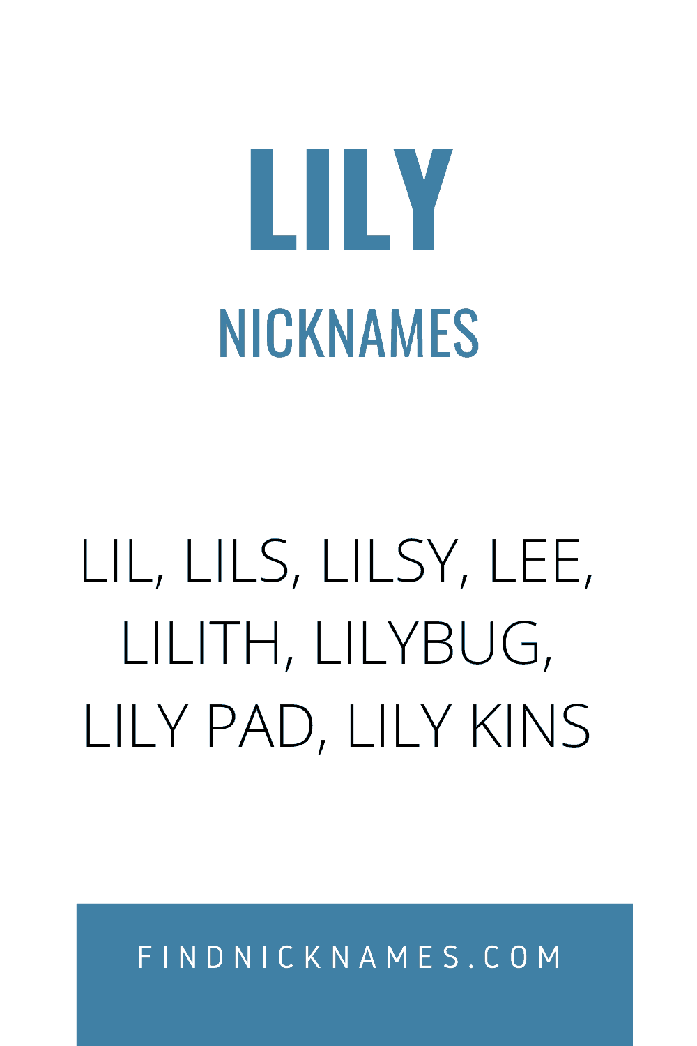 Nicknames For Lily