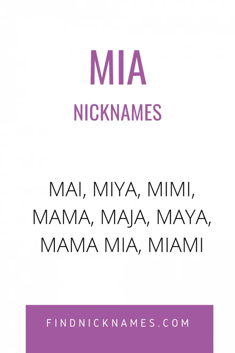 Good Nicknames For Mia