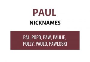 Nicknames for Paul