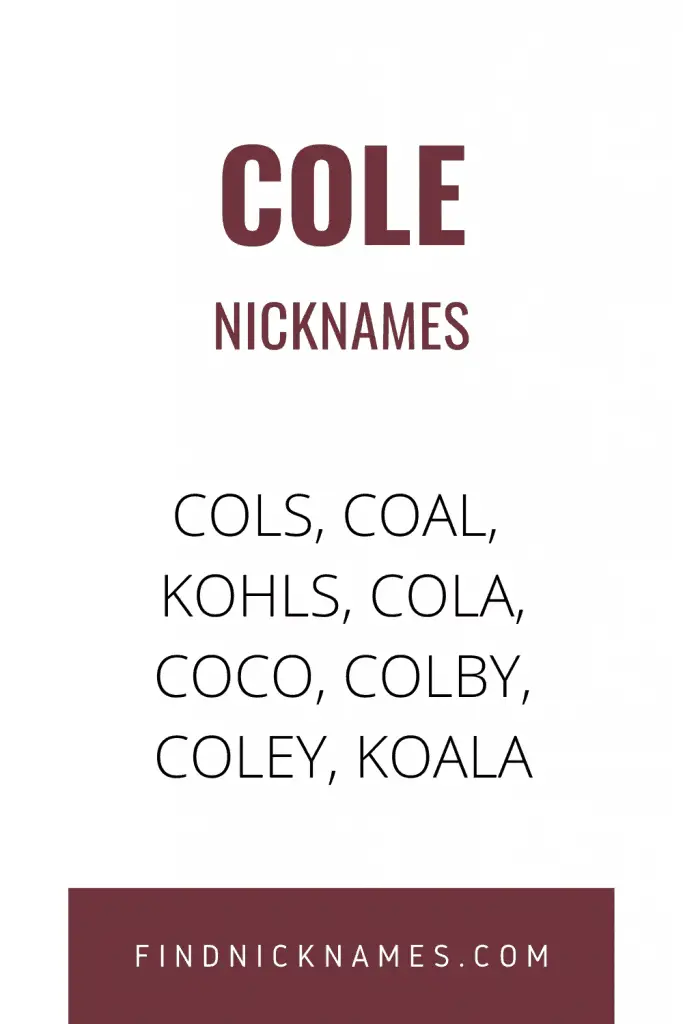 30+ Creative Nicknames for Cole — Find Nicknames