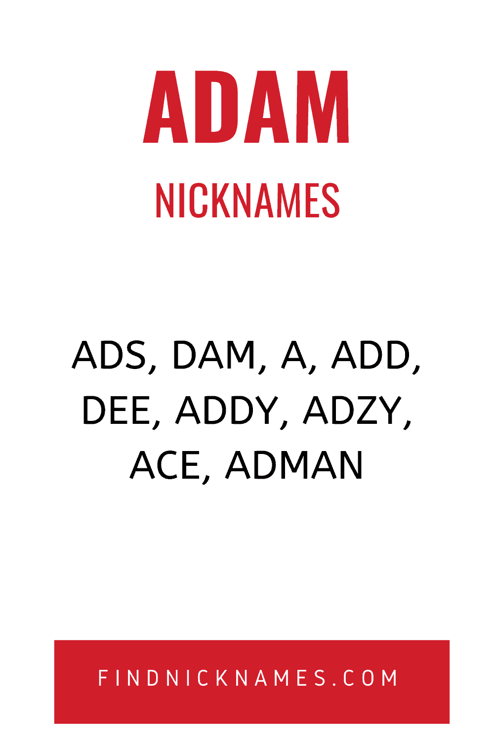 20 Creative Nicknames For Adam Find Nicknames