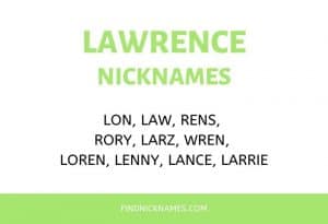 Nicknames For Lawrence