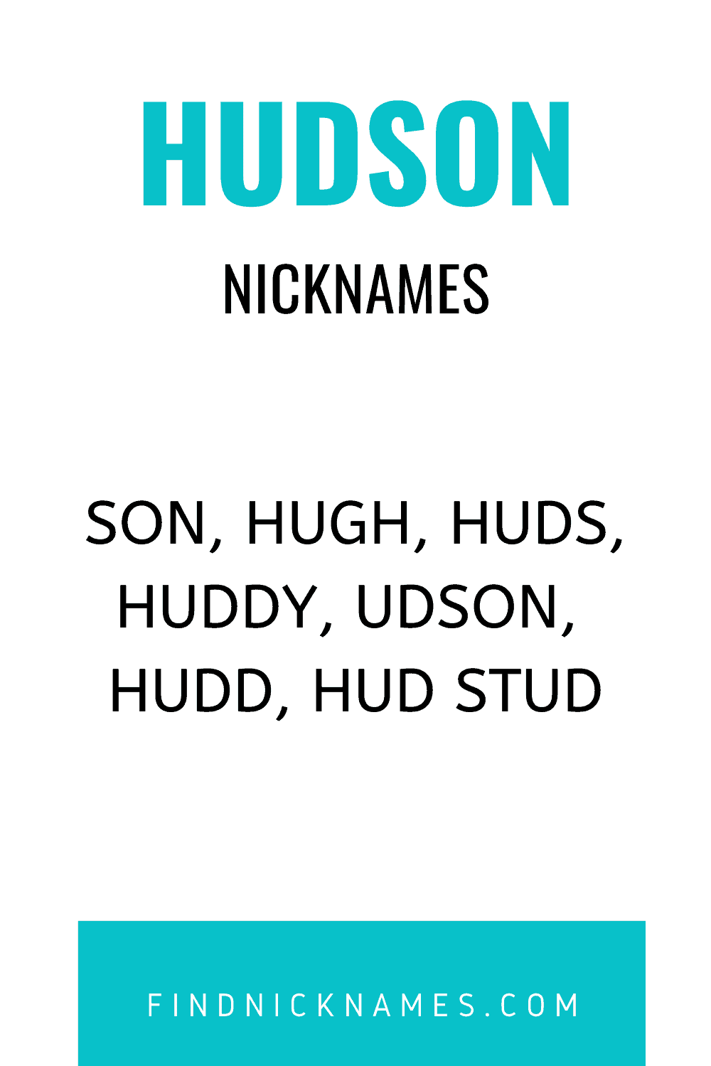 Cute Nicknames For Hudson