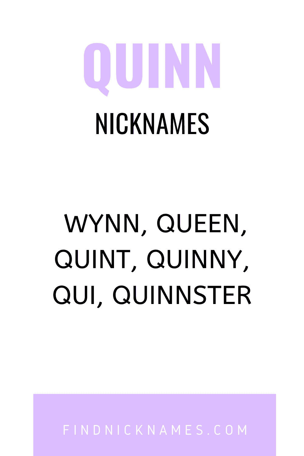 nicknames for the name quinn