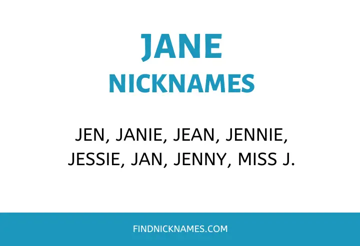 Nicknames for Jane